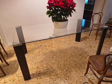 Tavolo OVVIO Cristallo 90x180 come Nuovo
