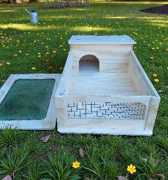 Terrario per tartarughe 81x40x20 con divisorio