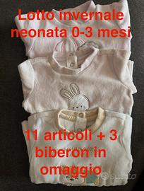 Lotto invernale neonata 0-3 mesi