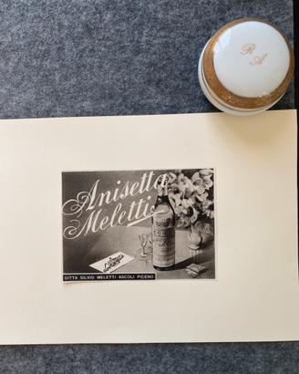 Pubblicità originale anisetta Meletti 1932