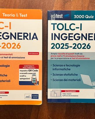 Libri per preparazione TOLC-I EdiSES, due volumi