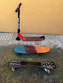 monopattino,skate 4ruote e 2 ruote