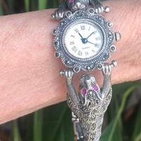 Orologio gioiello d’epoca argento 925 con pantere