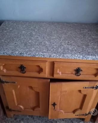 Mobiletto rustico / Arte povera in legno massello