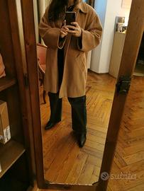 Cappotto cammello vintage in pura lana