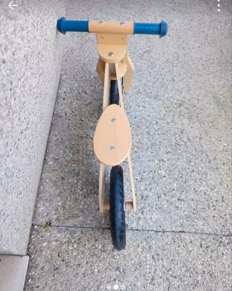 Bicicletta NUOVA senza pedali in legno