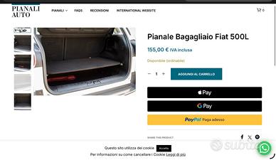 Pianale bagagliaio 500L + separatore porta oggetti