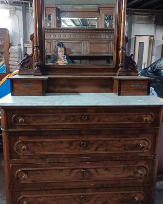 Cassettiera antica stile Umbertino, fine XIX secol
