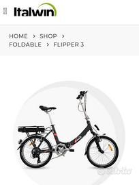 Bicicletta elettrica pieghevole NUOVA Italwin Flip