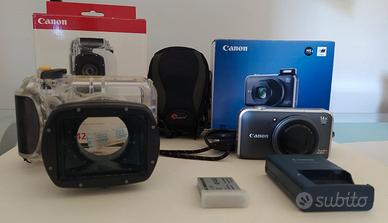 Fotocamera subacquea Canon con custodia originale