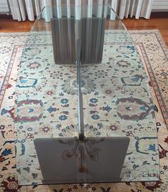 Tavolo in Cristallo lavorato 280 cm x 130 cm