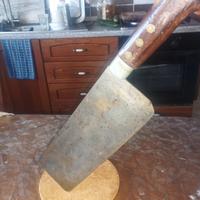 Mannaia vintage “La Suprema” in acciaio e legno