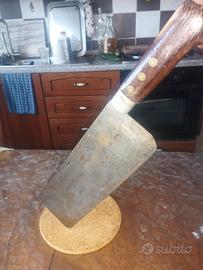 Mannaia vintage “La Suprema” in acciaio e legno