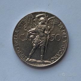 50 Centesimi Vaticano 1936 Pio XI