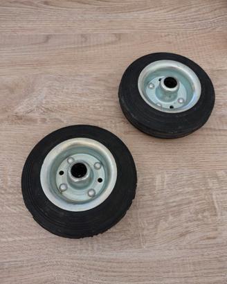 2 ruote carrello 125/37,5-50 foro 15 mm gomma pien
