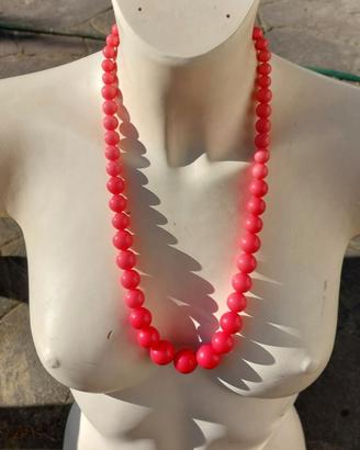 Collana elio fiorucci baby angel rosa acceso