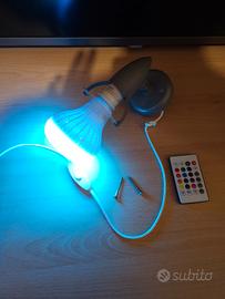 lampadina speaker multicolore con abatjour 