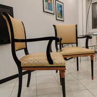 Sedie vintage con braccioli