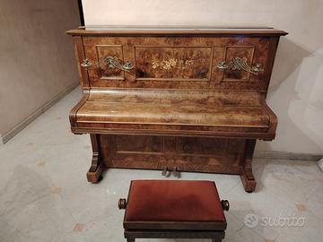 Pianoforte antico tedesco F. Kaim & Sohn in radica