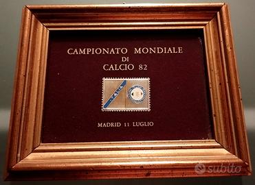 Francobollo in argento Italia campione del mondo 1