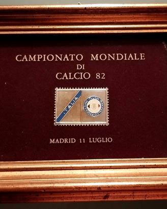 Francobollo in argento Italia campione del mondo 1