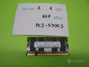 Memoria SO-DIMM DDR2 1 Gbyte, 667 Mhz, PC2-5300 PC