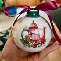 Palla Di Natale In Ceramica 10cm Brandani