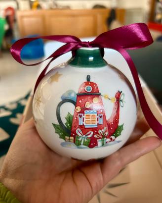 Palla Di Natale In Ceramica 10cm Brandani