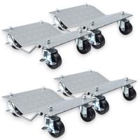 KIT 4 PEZZI CARRELLI SPOSTA AUTO MOTO POSIZIONATOR