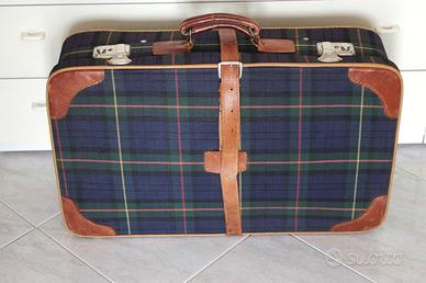 Valigia d’epoca in cartone rigido e cuoio