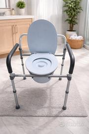 Sedia WC comoda per anziani/disabili regolabile