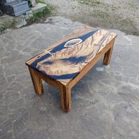 Tavolino in quercia con rifiniture 100x50x47h