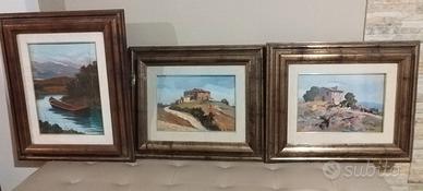 3 quadri pittura olio su tela.