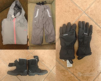 Kit neve bimba: giacca, pantaloni, doposci, guant