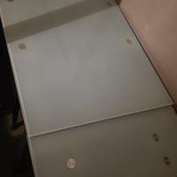 Tavolo allungabile in vetro e acciaio 