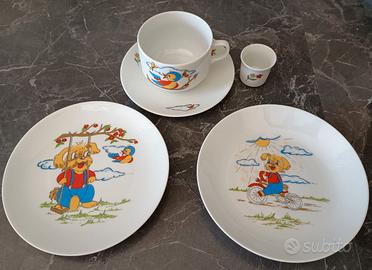 SERVIZIO COLAZIONE PAPPA BAMBINI PORCELLANA LEUCHT