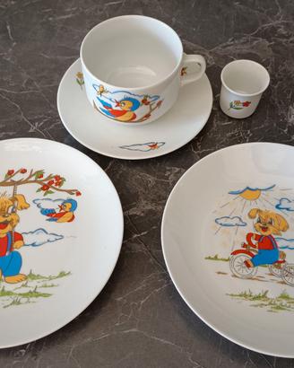 SERVIZIO COLAZIONE PAPPA BAMBINI PORCELLANA LEUCHT