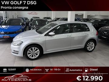 VW GOLF 7 1.6 TDI 115CV DSG 5p. FINANZIABILE