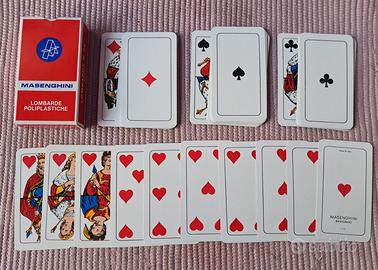 Raro mazzo 40 Carte Lombarde Masenghini '70 nuovo