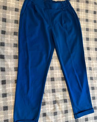 Pantaloni blu eleganti vita elastica – taglia S