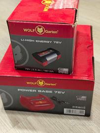 Batteria e Caricabatterie Wolf Garten 72v.