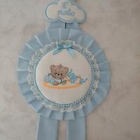  Fiocco di nascita fatta mano 