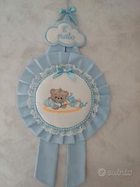  Fiocco di nascita fatta mano 