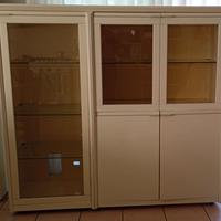 Mobile vetrina soggiorno legno con ante in vetro