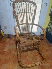 Sedia a dondolo bambù