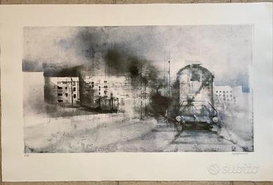 Litografia Renzo Vespignani “vagone”