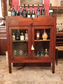 antica vetrinetta  libreria credenza 