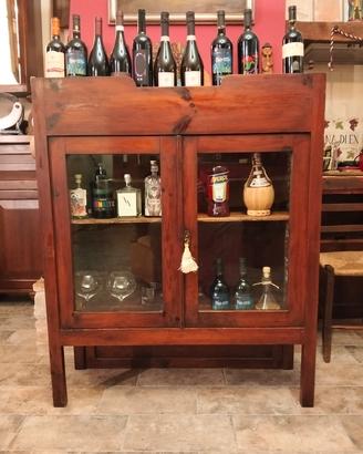 antica vetrinetta  libreria credenza 