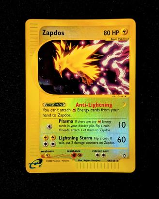Carta Pokémon Zapdos Reverse Holo - Aquapolis