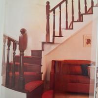 scala in legno in mogano da interni completa